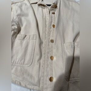 Zara Cream Denim Jacket